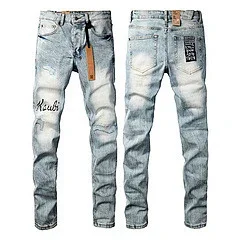 Unbranded Jeans Distressed Slim-Fit product detail image 46