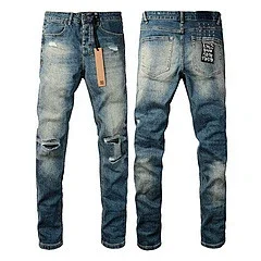 Unbranded Jeans Distressed Slim-Fit product detail image 34