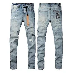 Unbranded Jeans Distressed Slim-Fit product detail image 40