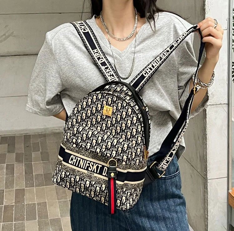 Dior Oblique Canvas Mini Saddle Bag Navy and White Crossbody Bag - 20