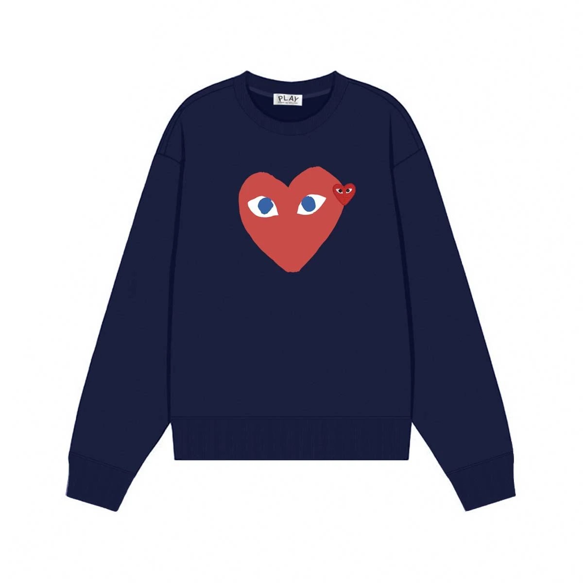 Comme des Garçons Play Logo Print White Sweatshirt Sweater - 3