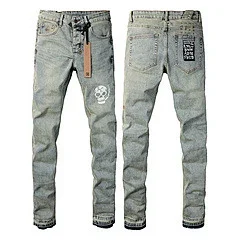 Unbranded Jeans Distressed Slim-Fit product detail image 44