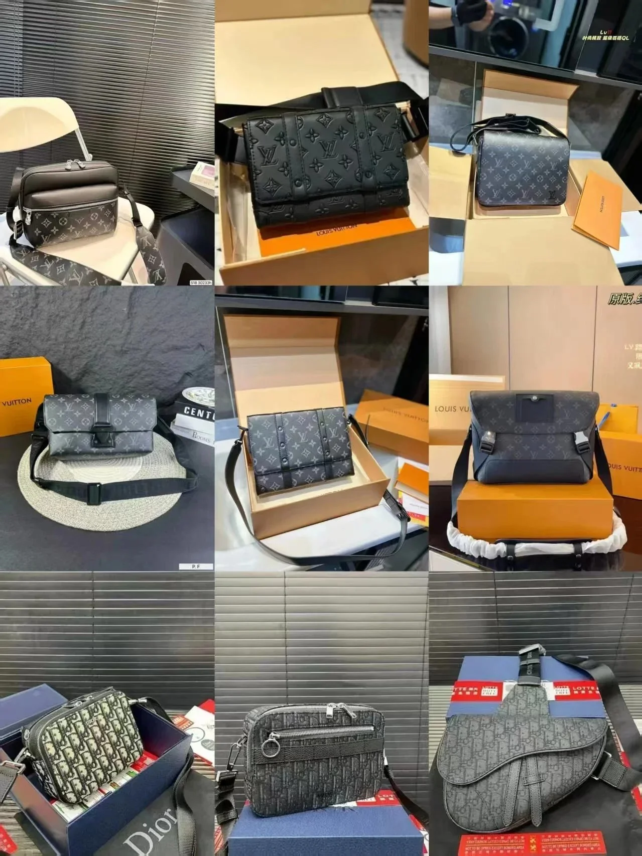 Louis Vuitton Multiple Models Messenger Bag & Dior Camera Bag [Genuine Leather, Various Styles]