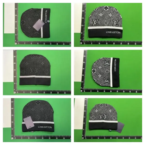 Louis Vuitton Monogram Knit Beanie Black/Gray - 9