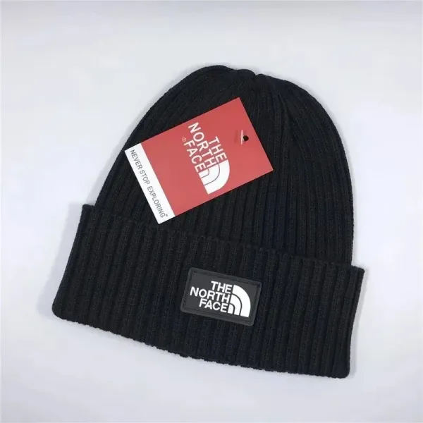 The North Face Logo Beanie Black Hat - 1