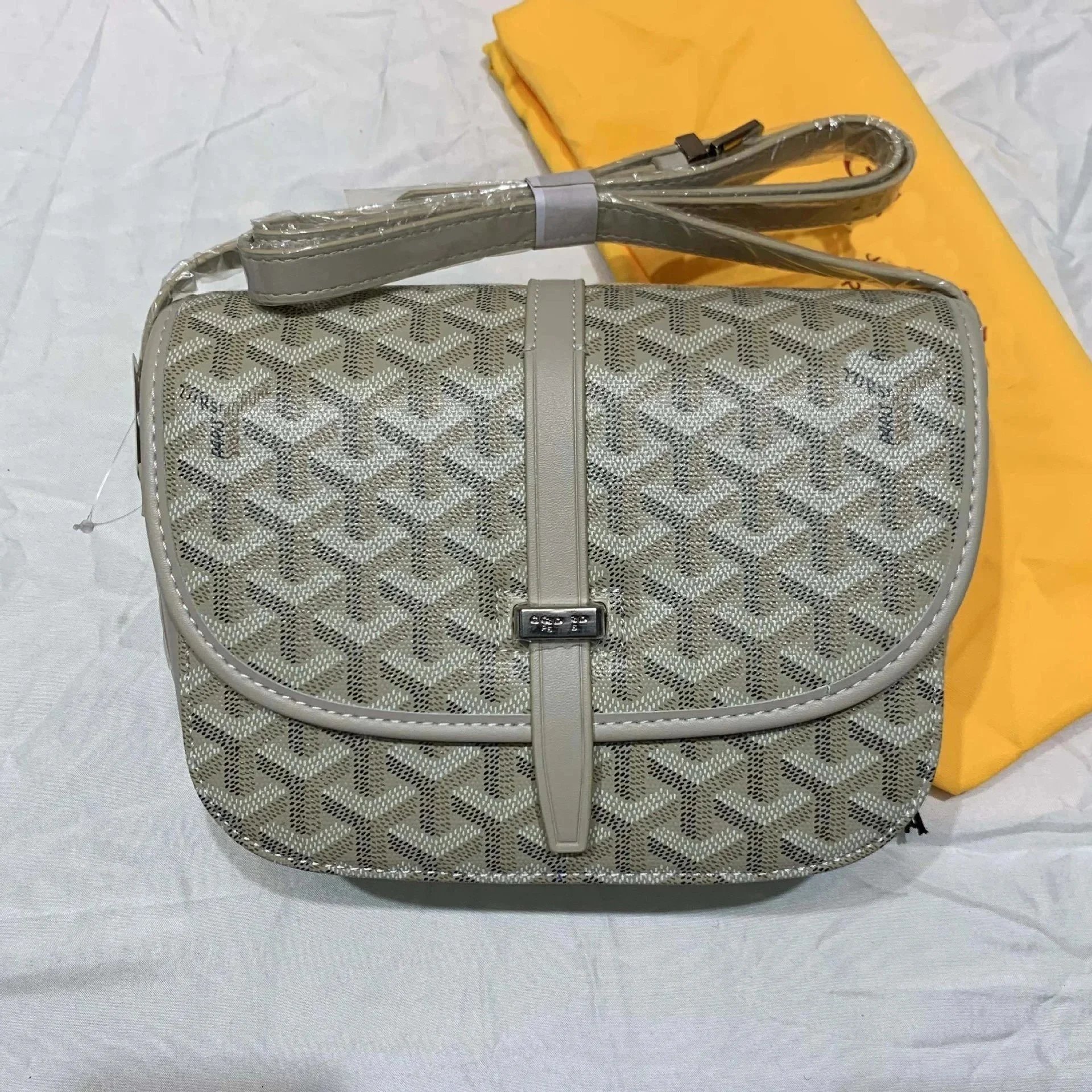 Goyard Saint Louis PM Beige Canvas Saddle Bag - 1