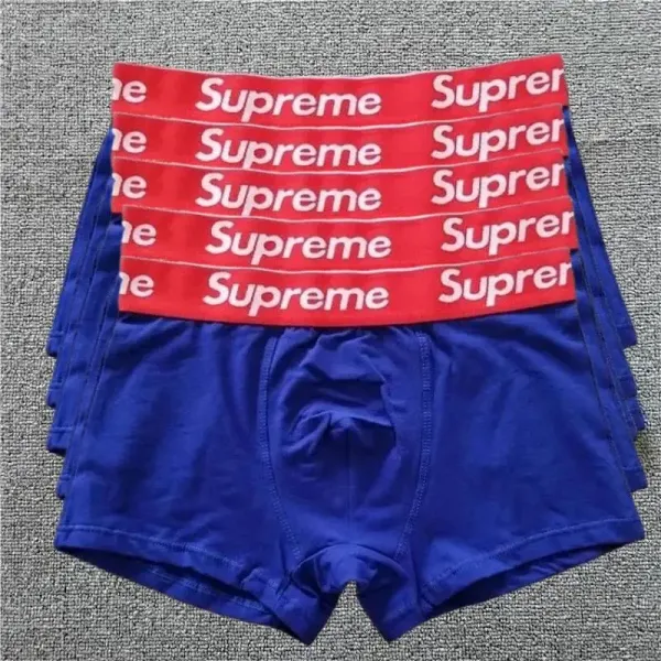 Supreme Box Logo Trunk Briefs Blue - 1