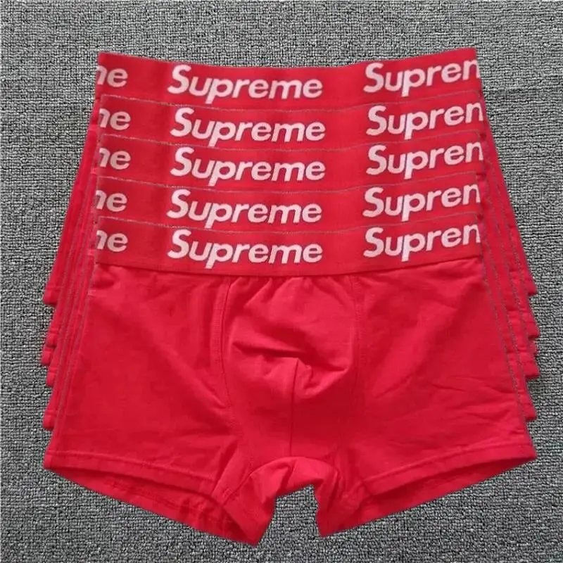 Supreme Box Logo Briefs Red Underwear - 1