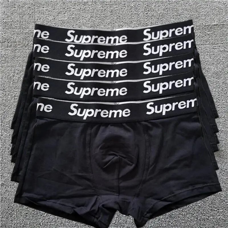 Supreme Box Logo Waistband Boxer Briefs Black Underwear - 1