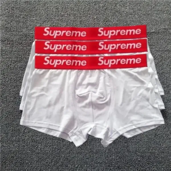 Supreme Box Logo Waistband Trunks White Underwear - 1