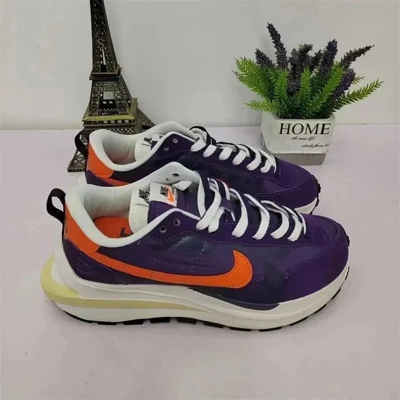 Nike x Sacai VaporWaffle White Pink Black Blue Sneakers - 7