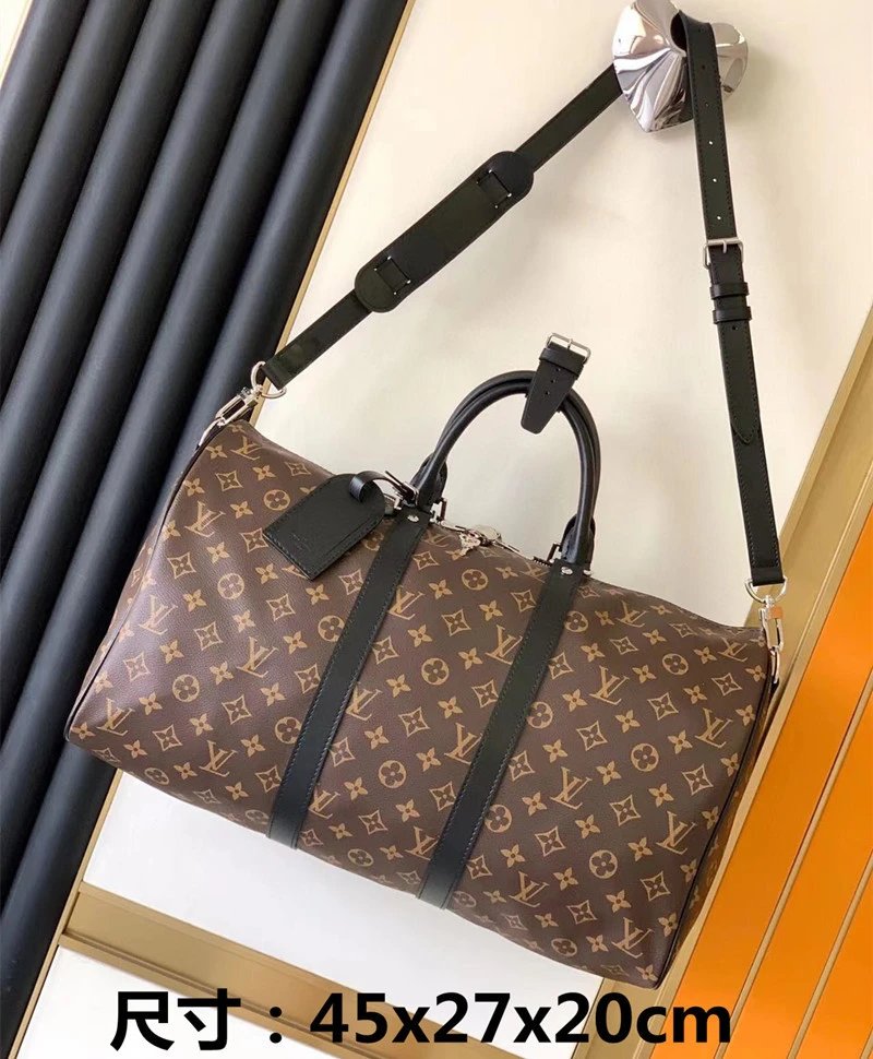 Louis Vuitton Travel Bags Monogram Barrel Bag with Shoulder Strap — 12