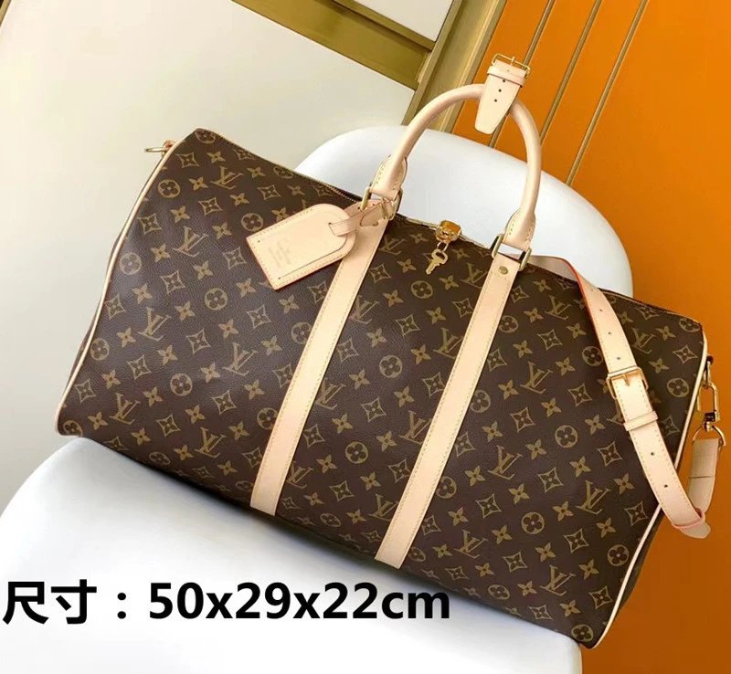 Louis Vuitton Travel Bags Monogram Barrel Bag with Shoulder Strap — 28