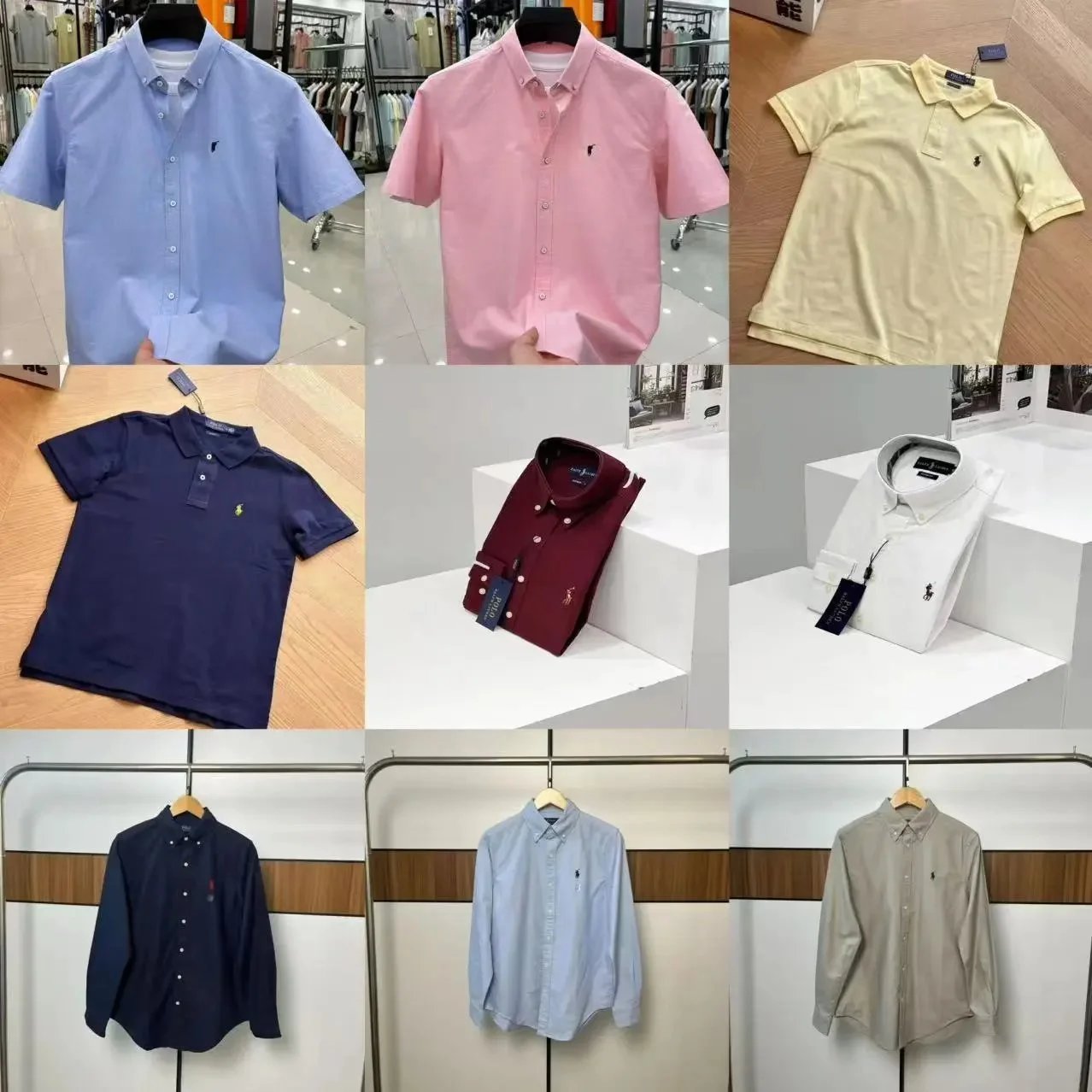 Design Short-Sleeve Button-Down Shirt Navy Tops Shirt - 2