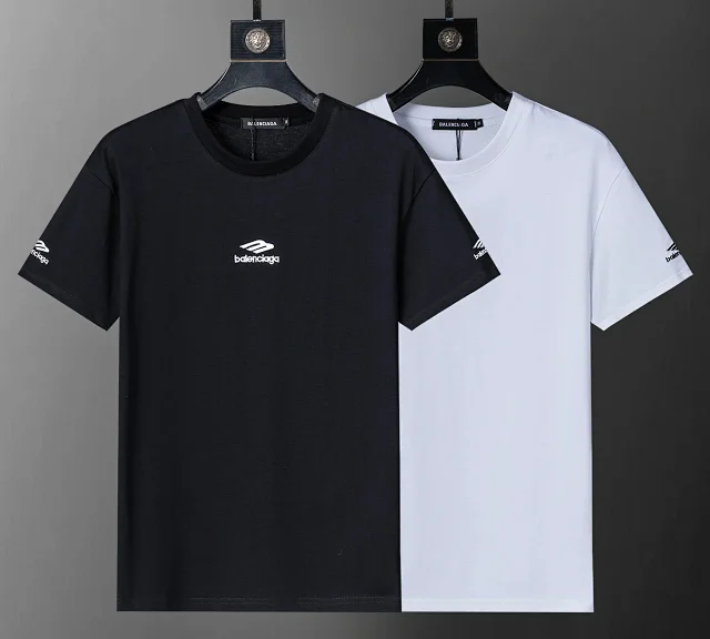 Balenciaga T-Shirts Short-Sleeve Crew-Neck Logo Print product detail image 2