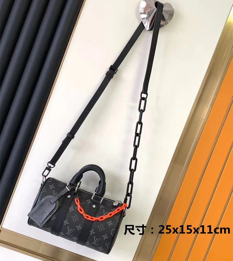 Louis Vuitton Travel Bags Monogram Barrel Bag with Shoulder Strap — 8