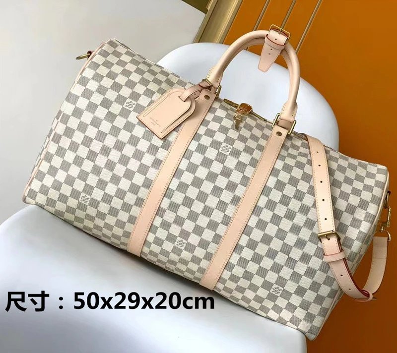 Louis Vuitton Travel Bags Monogram Barrel Bag with Shoulder Strap — 25