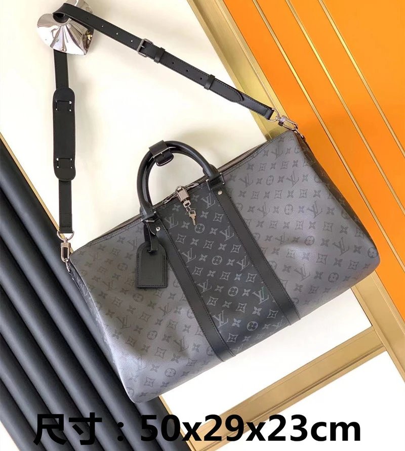 Louis Vuitton Travel Bags Monogram Barrel Bag with Shoulder Strap — 30