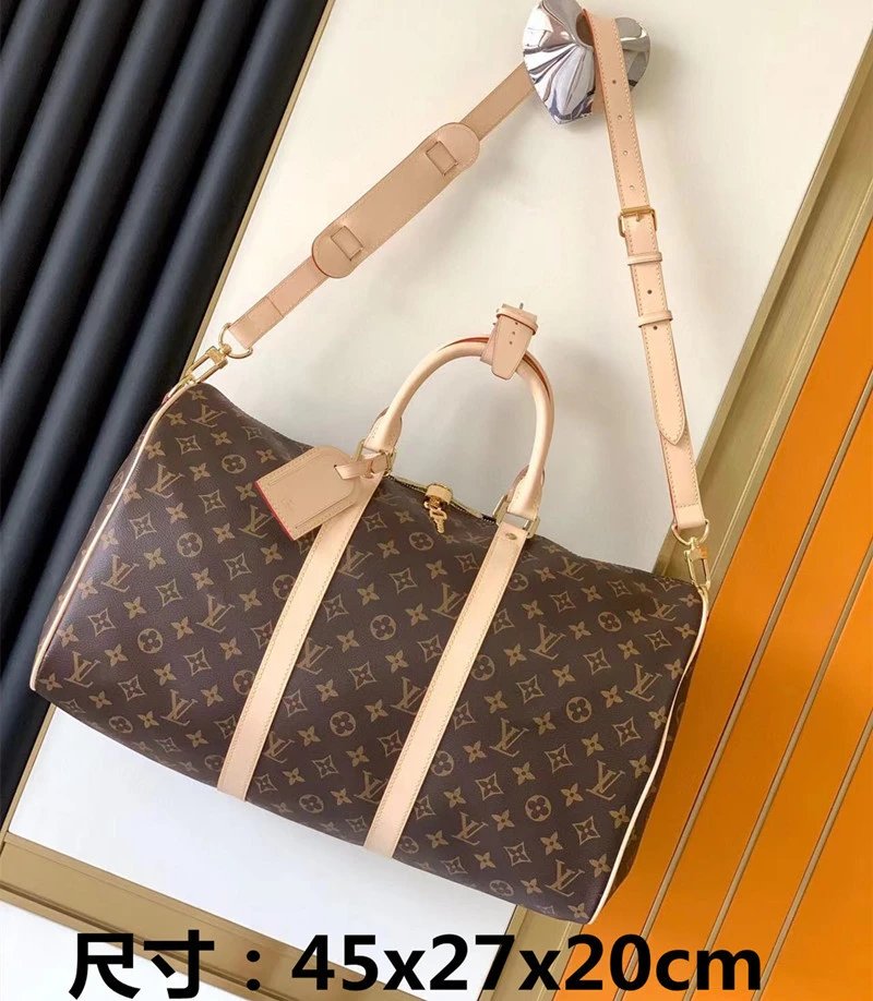 Louis Vuitton Travel Bags Monogram Barrel Bag with Shoulder Strap — 27