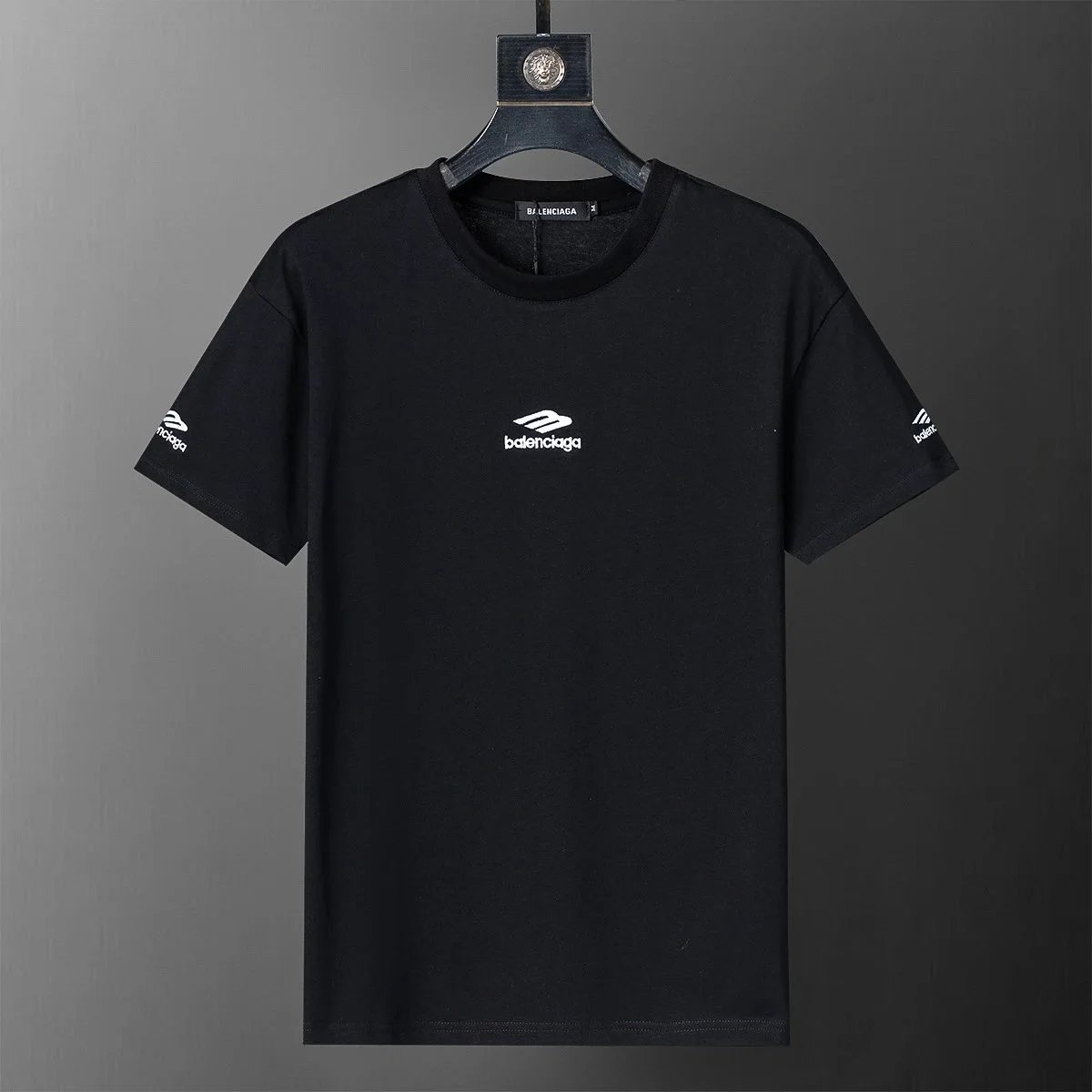 Balenciaga T-Shirts Short-Sleeve Crew-Neck Logo Print image 2