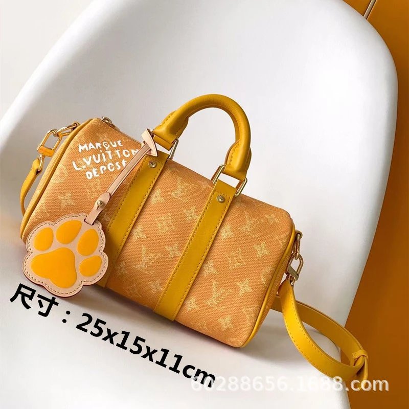 Louis Vuitton Travel Bags Monogram Barrel Bag with Shoulder Strap — 7