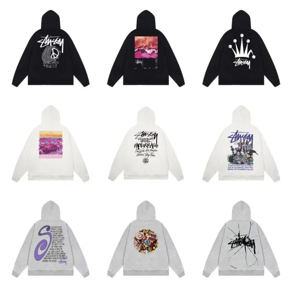Stüssy Crown Logo Hoodie White - 3