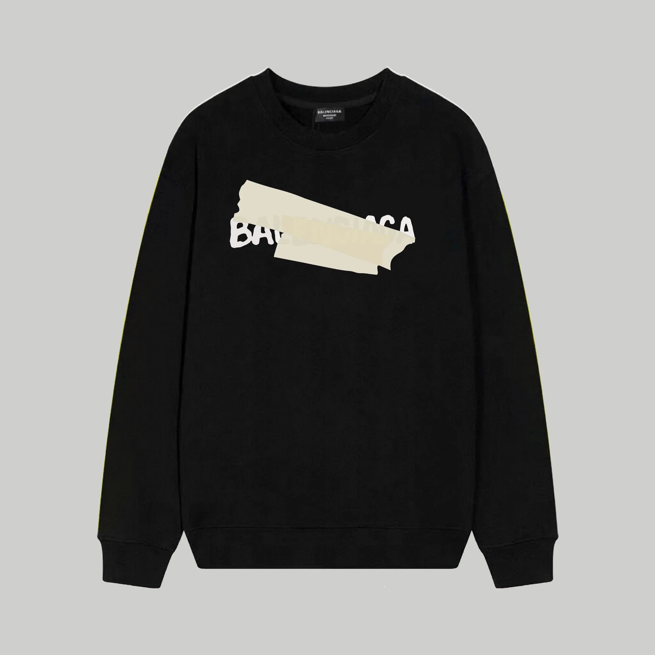 Balenciaga Tape Logo Black Hoodie