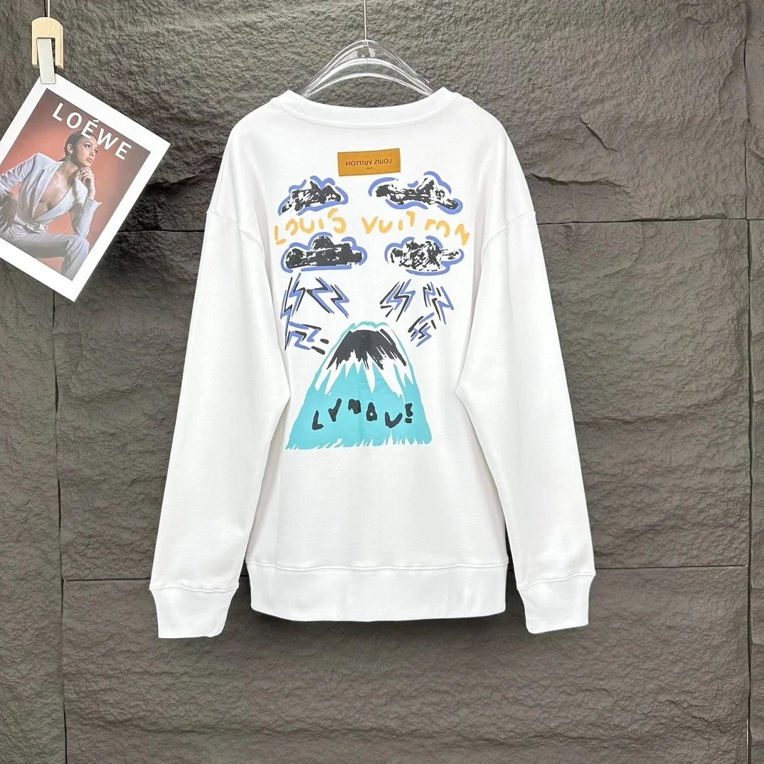 Louis Vuitton x Takashi Murakami Mount Fuji Graphic Hoodie White