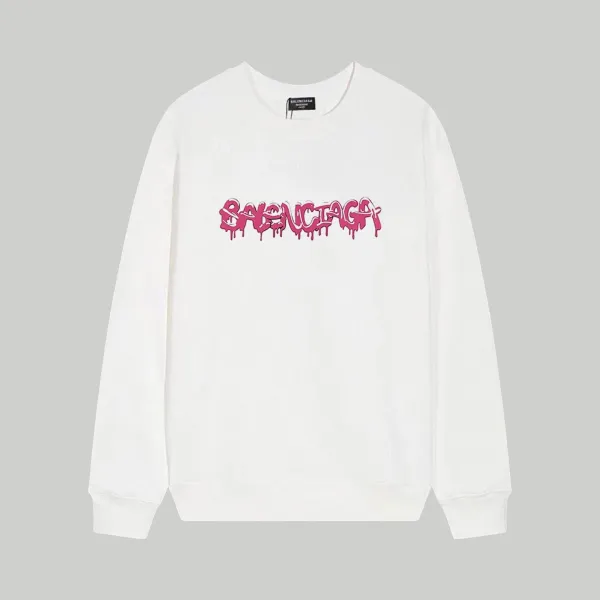 Balenciaga Graffiti Logo White Hoodie - 1