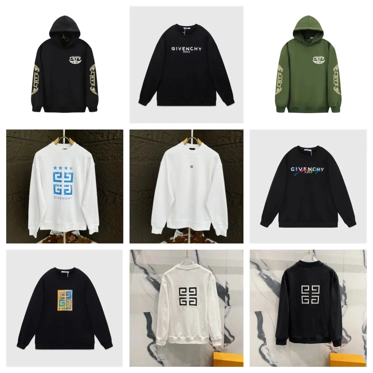 Givenchy Logo Print Crewneck White Hoodie - 3