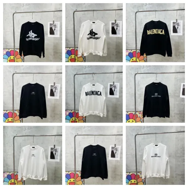 Balenciaga BB Drip Logo White Hoodie - 4