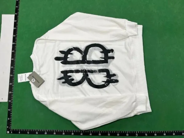 Balenciaga BB Drip Logo White Hoodie - 5