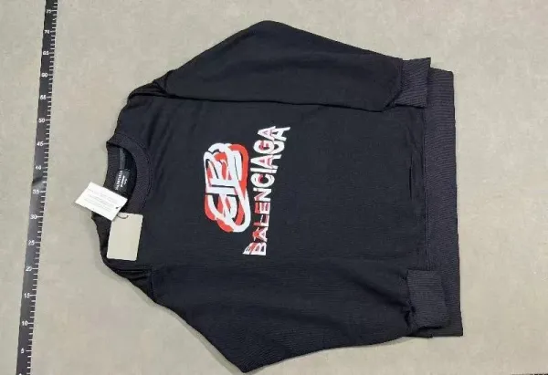 Balenciaga Sport Apparel Logo Print Black Hoodie - 8
