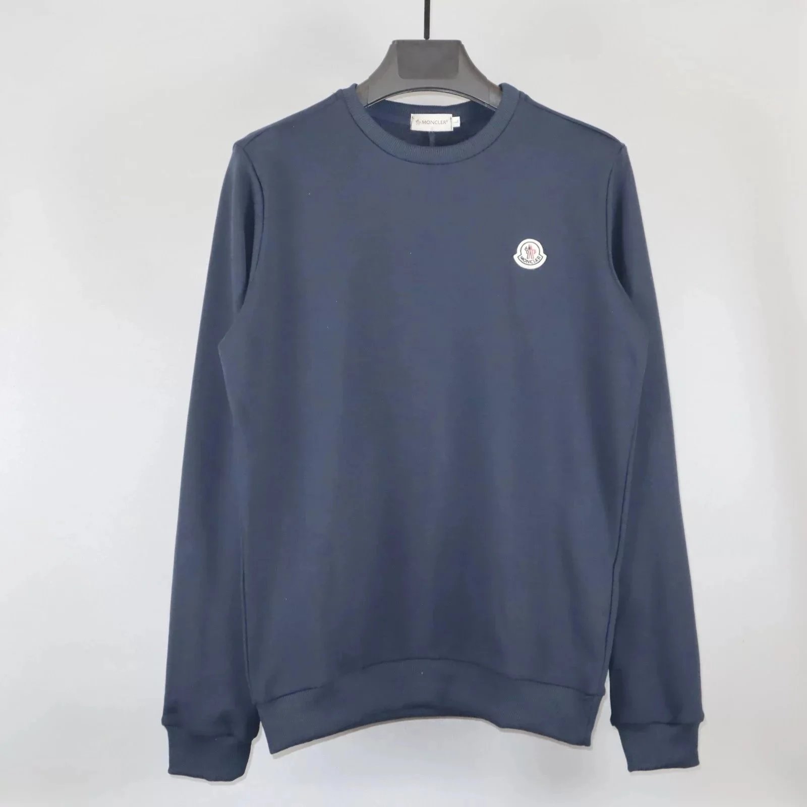 Moncler Logo Embroidered Navy Sweatshirt - 1