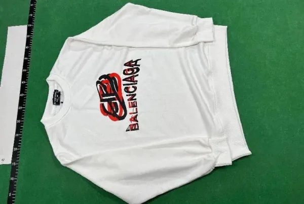 Balenciaga BB Drip Logo White Hoodie - 8