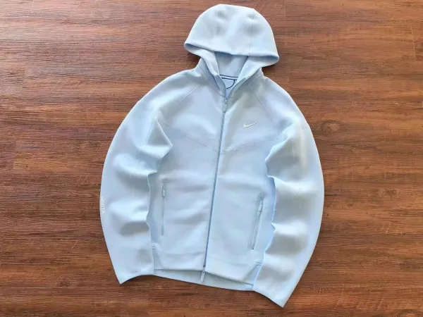 Nike Tech Fleece Hoodie Light Blue Activewear - 1