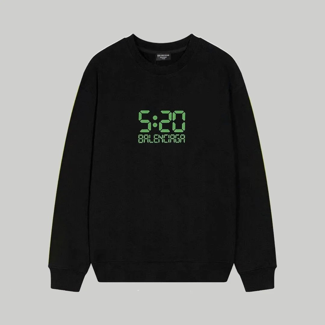 Balenciaga Digital Clock Black Hoodie