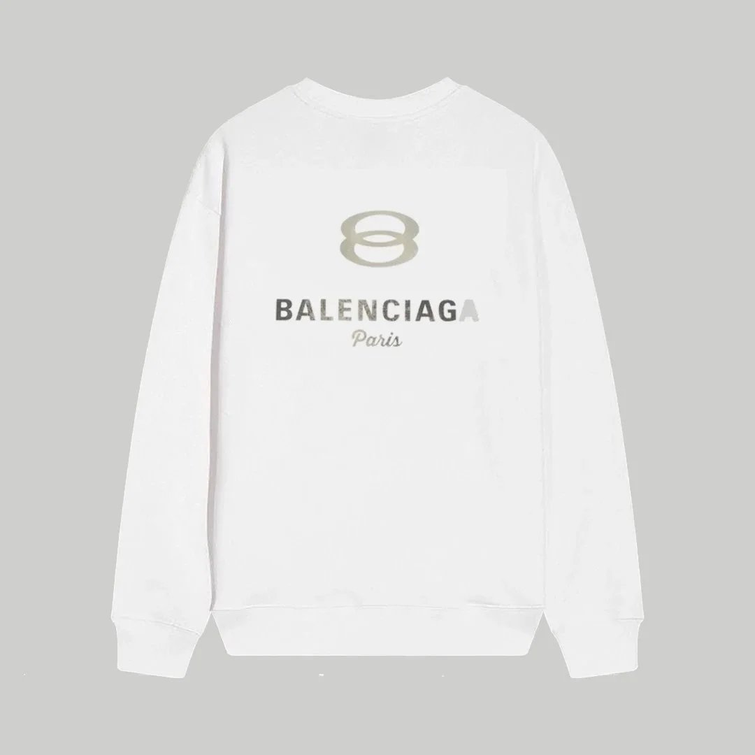 Balenciaga 8 Logo White Hoodie