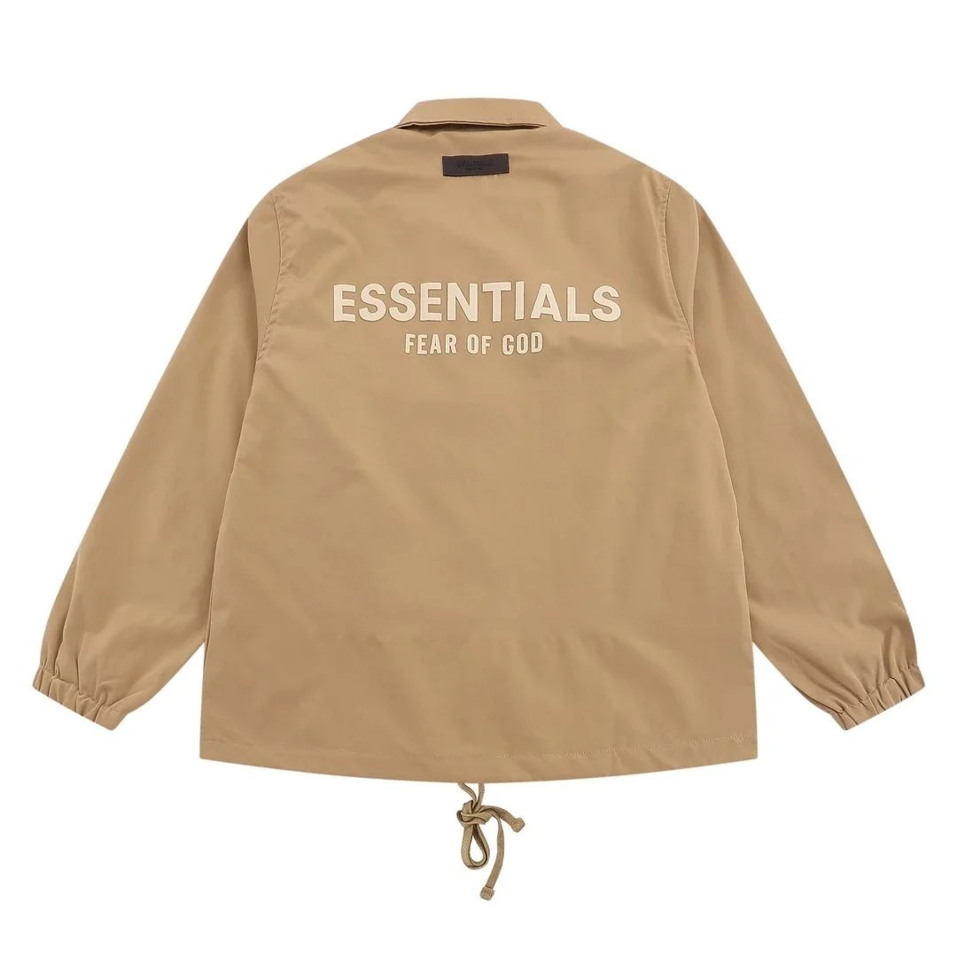 Fear of God Essentials Coach Jacket Beige Outerwear - 5