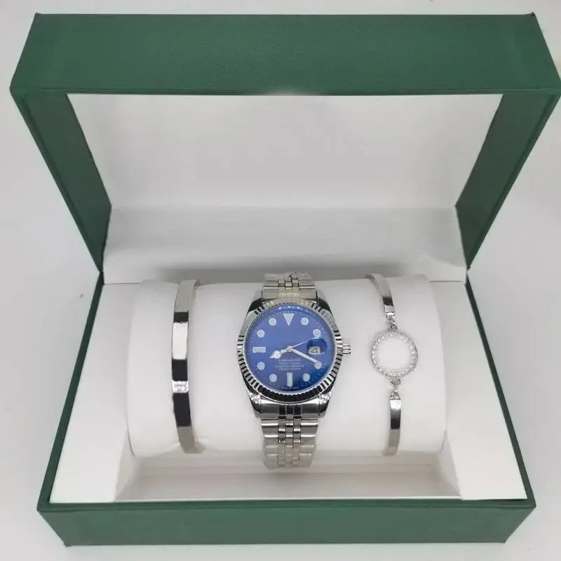 Rolex Three-Piece Set - Datejust Submariner Dial Silver Blue