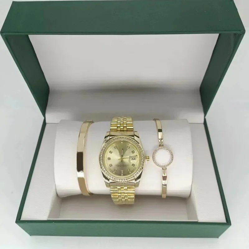 Rolex Three-Piece Set - Datejust with Diamonds Men's Gold