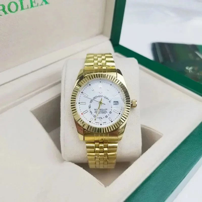 日志天行者 金色表带白面