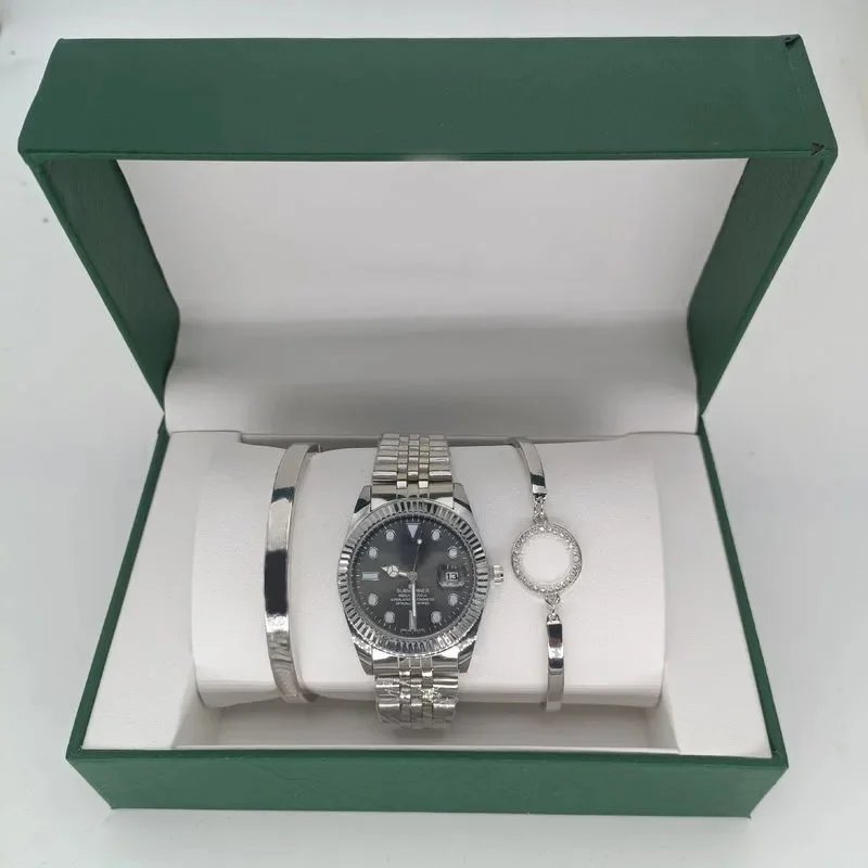 Rolex Three-Piece Set - Datejust Submariner Dial Silver Black
