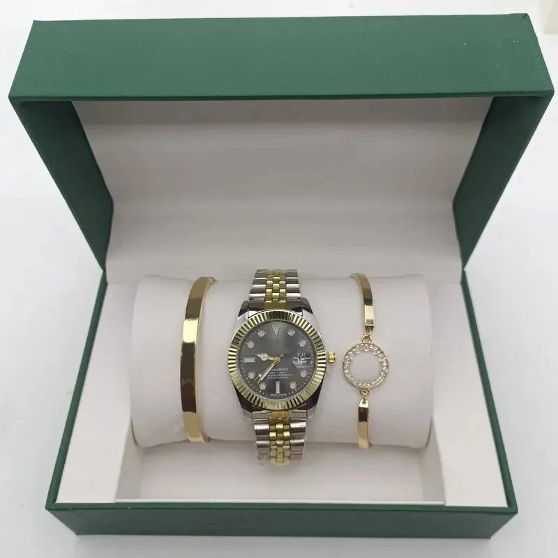 Rolex Three-Piece Set - Datejust Submariner Dial Two-Tone Black