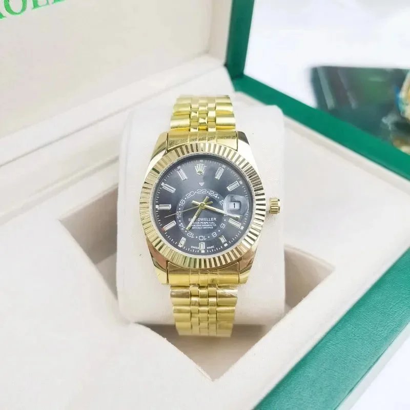 日志天行者 金色表带黑面