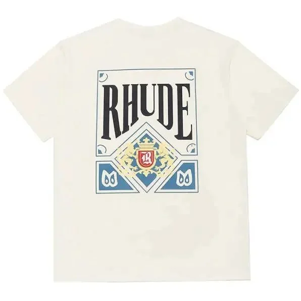 American Streetwear Brand Rhude's "Playing Cards / Badge Series" Short-Sleeve T-Shirt