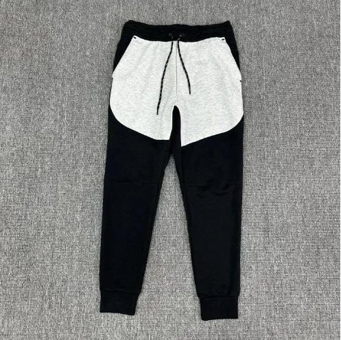 black with light gray pants