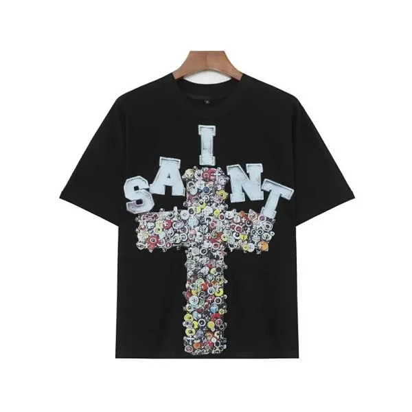 SAINT Colored Eyeball Cross Short-Sleeve