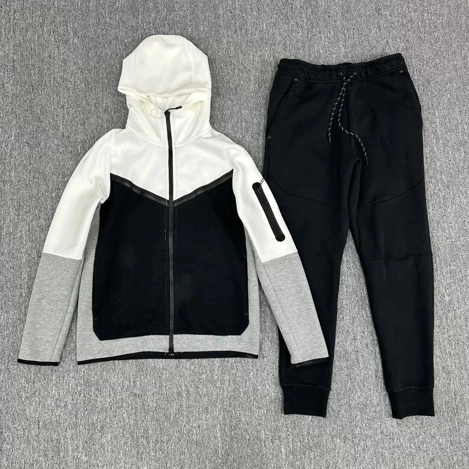 White Patchwork Black with Black Pants