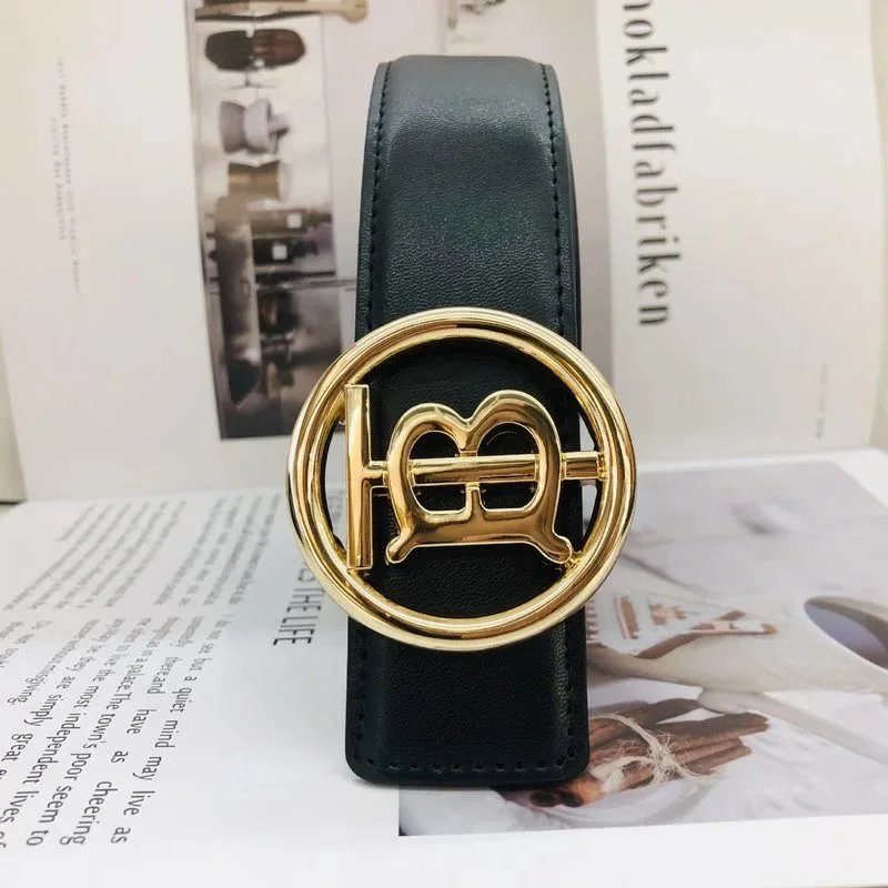 圆TB黑平纹金扣